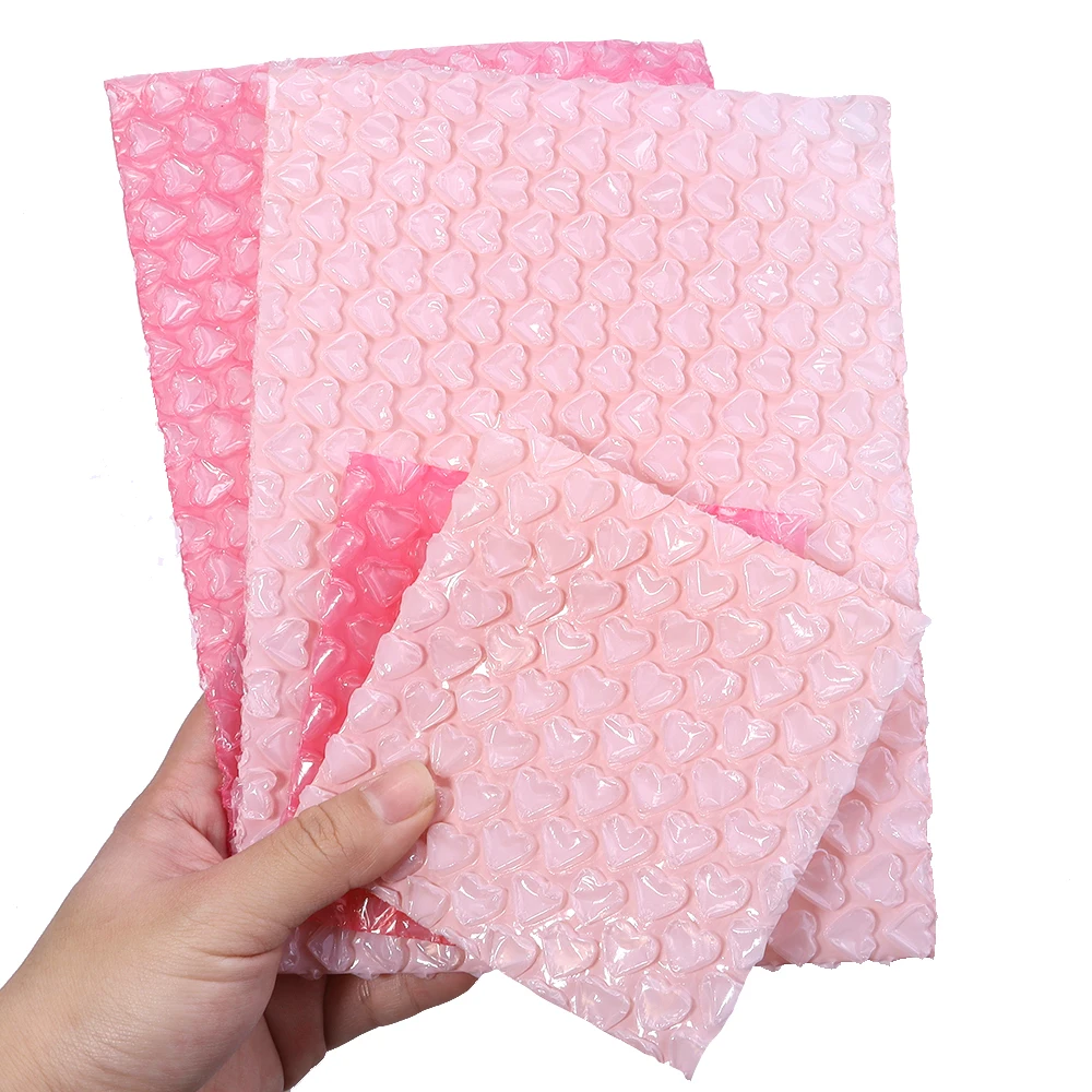 10pcs/lot Pink Heart Bubble Bags Bubble Envelope Padded Envelopes Storage Bag Business Bubble Mailers Shipping Packaging Pouches thumbnail 6