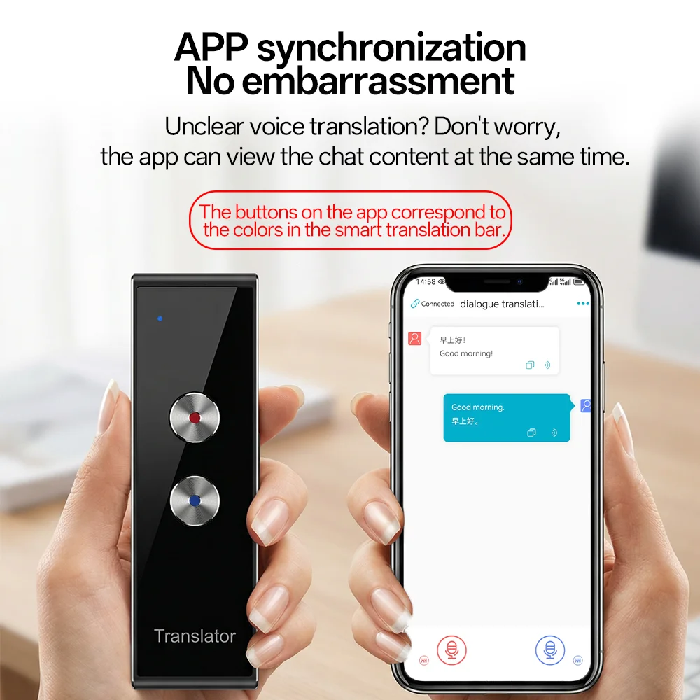 Portable Smart Voice Translator T4 T8 131 Languages Real-Time Translation Bluetooth Photo Translation Device thumbnail 2