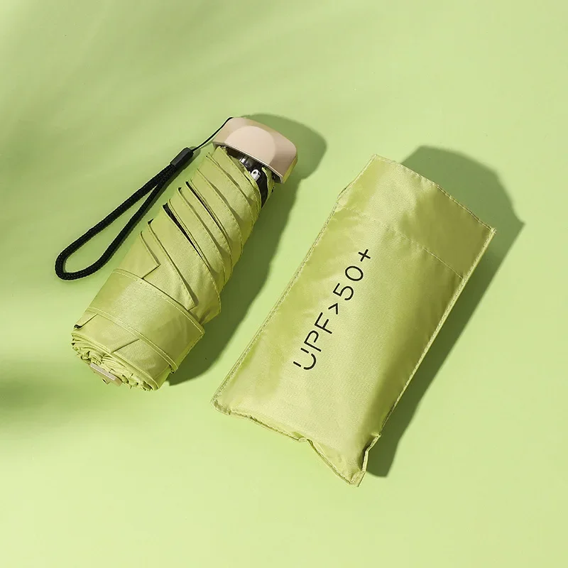 Mini Sun Umbrella Pocket Rain Umbrella Vinyl Folding UV Ultraviolet Protection Sun Shade Pocket Parasol 2026 New thumbnail 6