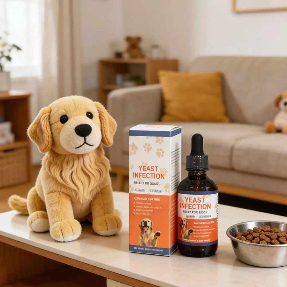 60ml Yeast Infection Relief Drops For Dog Cat Antipruritic Fur Health Immune Support Irritation Skin Pet Nutritional Supplement thumbnail 3