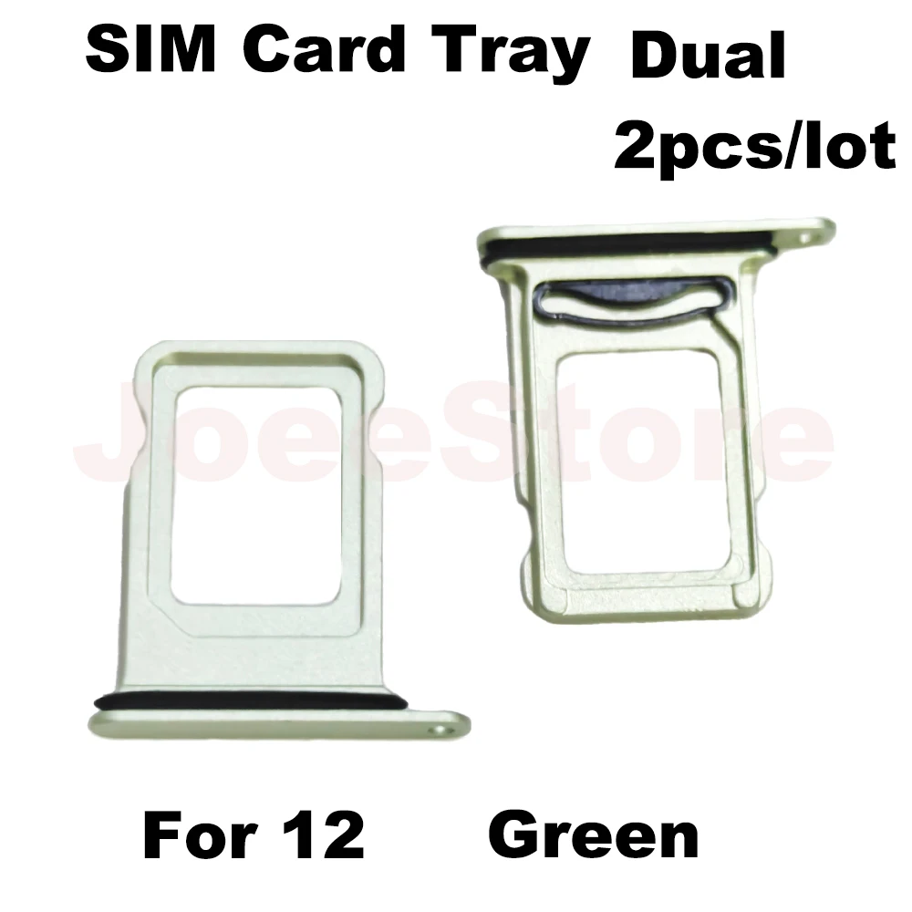 2pcs SIM Card Tray Slot For iphone 12 13 Dual Sim Card Adapter Chip Drawer Holder Replacement Parts thumbnail 3