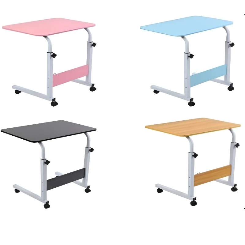 Adjustable Height Laptop Desk with Wheels Portable Rolling Table for Home Office Study Ergonomic Mobile Workstation