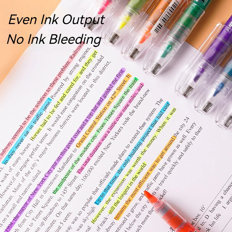 Snowhite 5-Color Direct Liquid Fluorescent Highlighters, Quick-Dry Marker Pens Ideal for Students & Office Use thumbnail 6