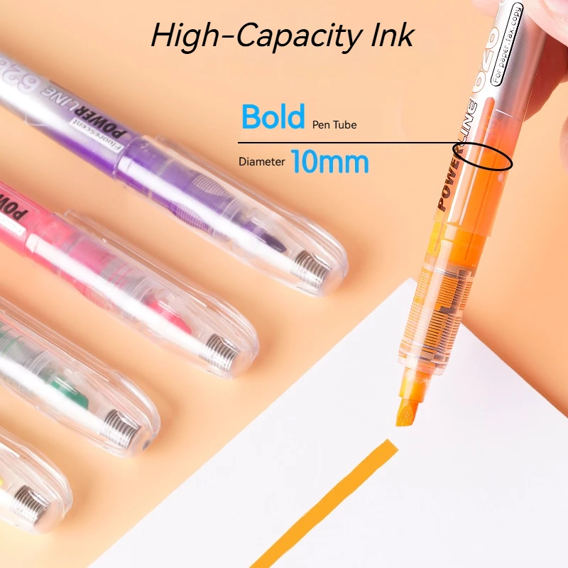 Snowhite 5-Color Direct Liquid Fluorescent Highlighters, Quick-Dry Marker Pens Ideal for Students & Office Use thumbnail 4