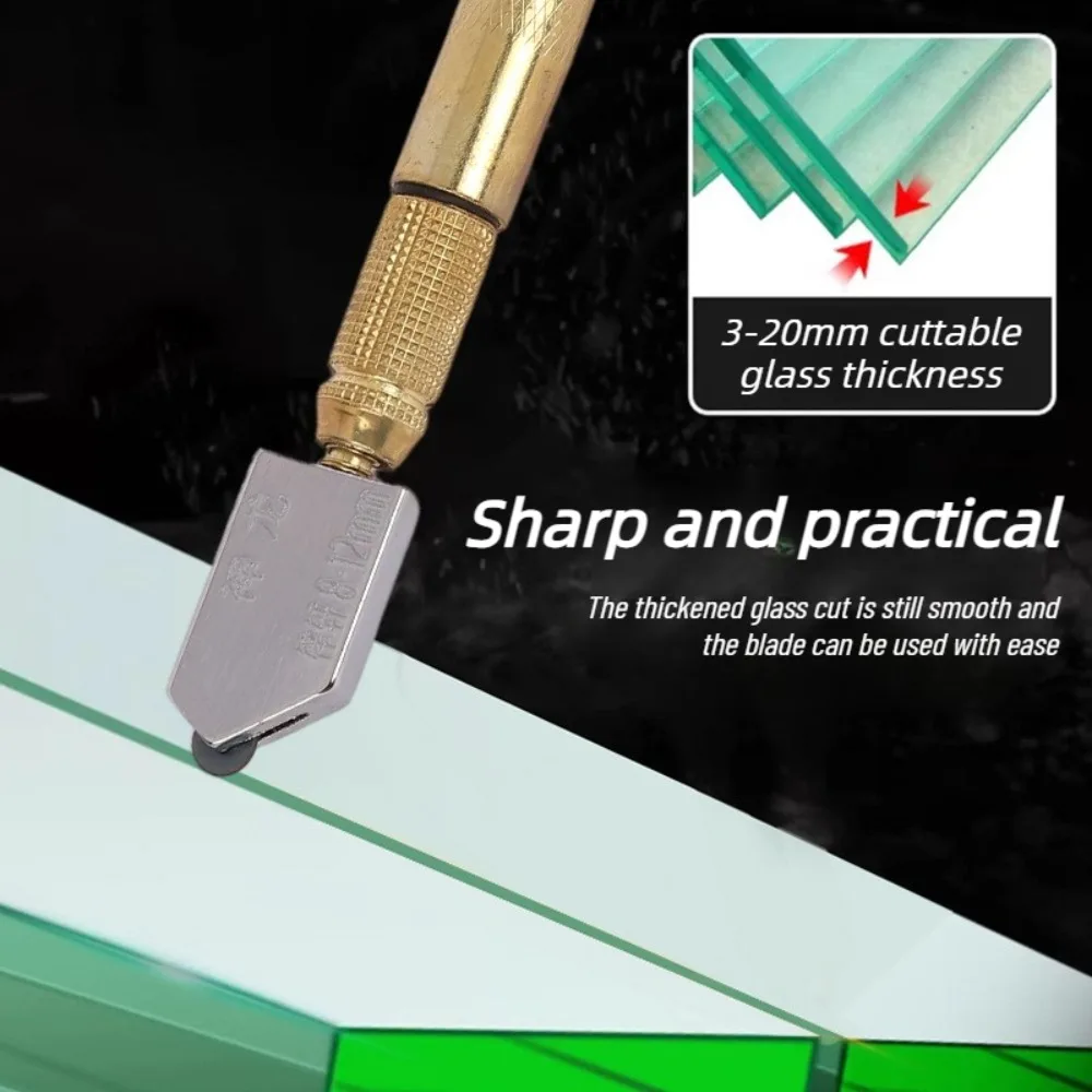 Easy to use and carry Glass Cutter Diamond Cutter 175mm Anti-Skid Handle Cutting Tool For Glass Diamonds And Minerals thumbnail 3