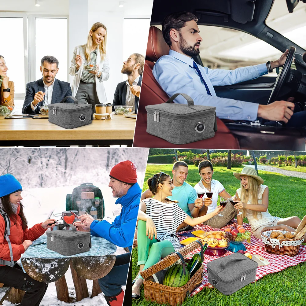 USB Rechargeable Insulated Lunch Bag Portable Electric Lunch Bag Electric Thermal Lunch Bag Reusable 3 Heat Levels for Women Men thumbnail 3