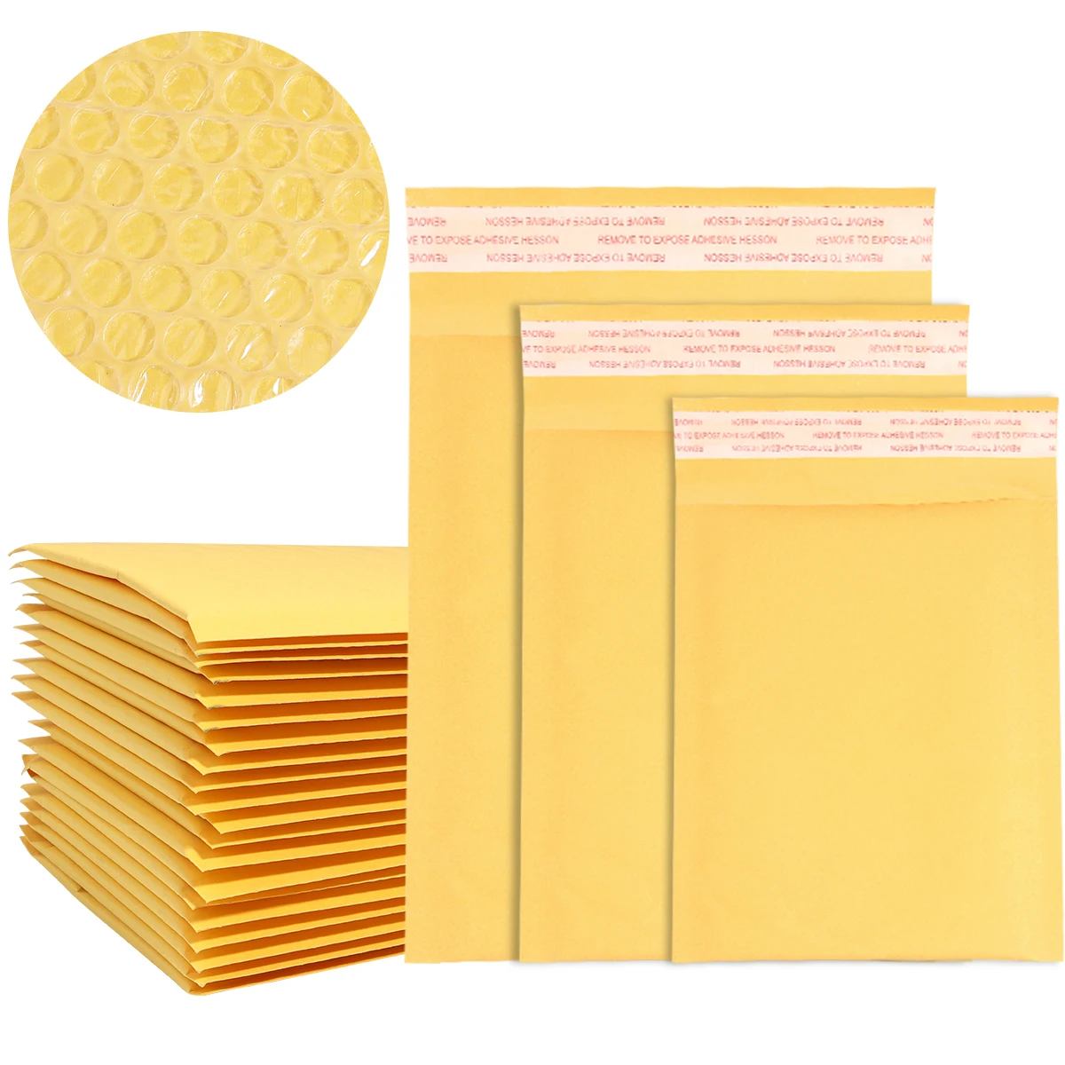 10/20Pcs Kraft Paper Bubble Envelopes Bags Different Specifications Mailers Padded Shipping Envelope With Bubble Mailing Bag thumbnail 3