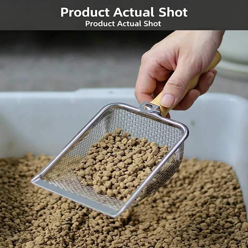 Stainless Steel Soil Sieve Shovel, Garden Sifter for Potting Mix, Hanging Gardening Tool for Sifting Soil Sand Gravel, Farm thumbnail 5