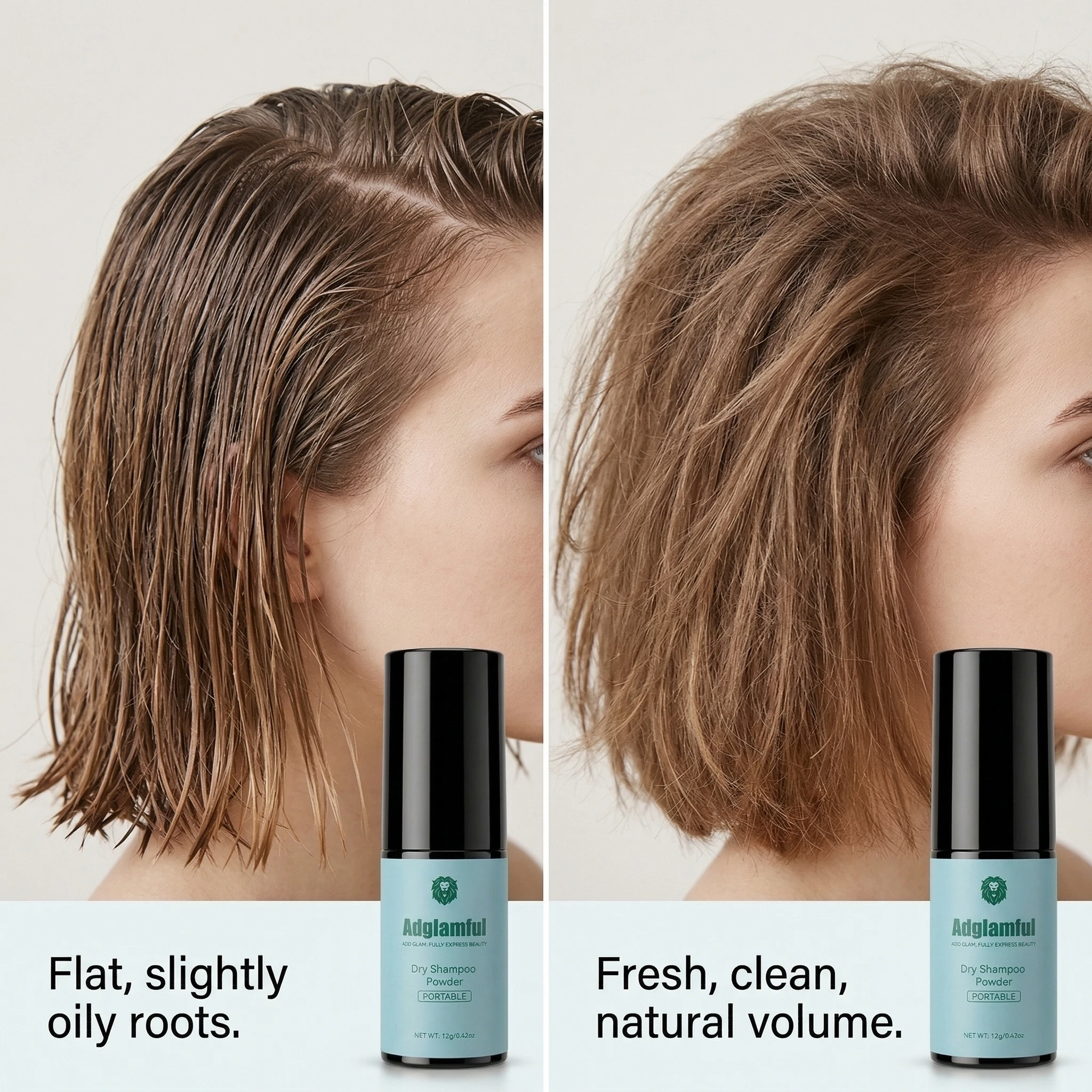 No Rinse Dry Shampoo Powder 12g Oil Absorbing Instant Fresh Fluffy Volumizing Lightweight Portable Hair Powder thumbnail 2