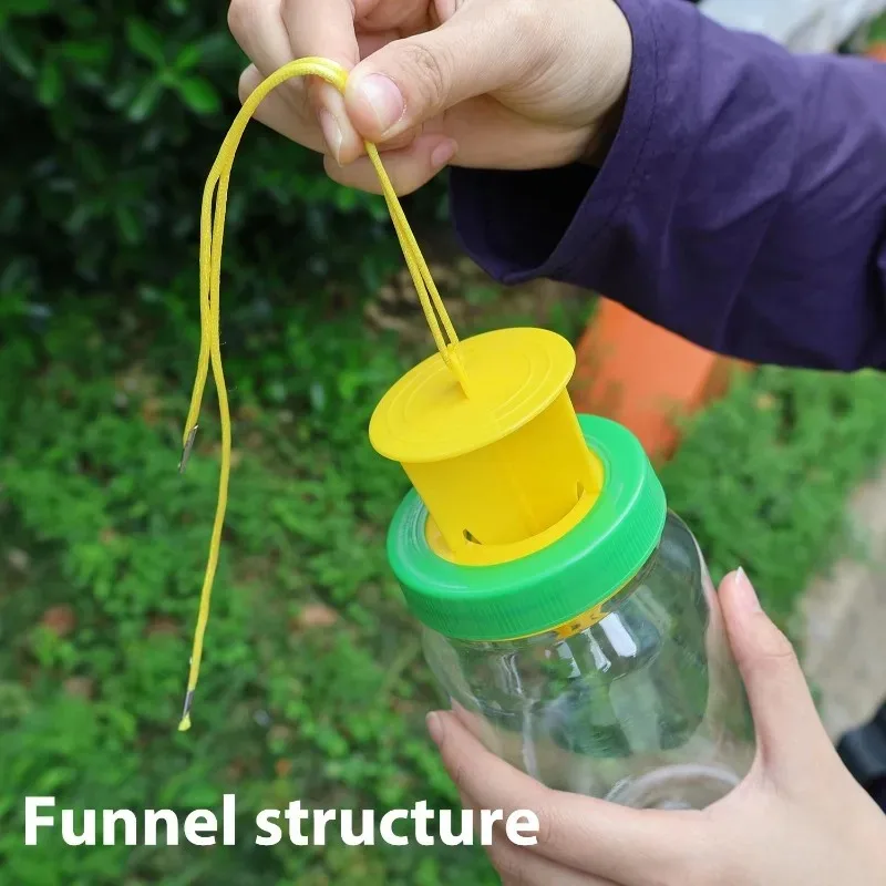 Reusable Hanging Fly Wasp Insect Traps Outdoor Garden Orchard Asian Hornet Catcher Drosophila Attractant Trap Pest Control Tools thumbnail 4