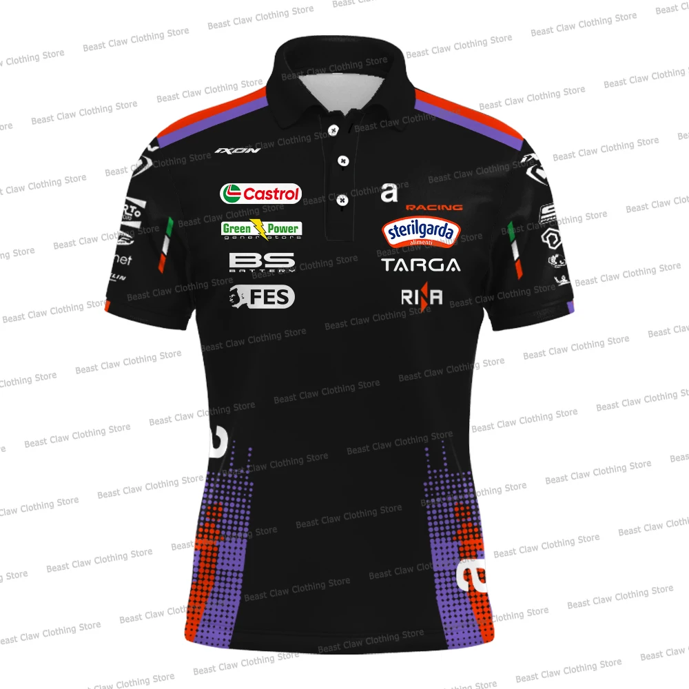 2026 New Marco Bezzecchi 72 Racing Team Polo Shirt Martin 89 Driver Quick Drying T-shirt Sports Casual Plus Size Men's Polo 5XL thumbnail 4