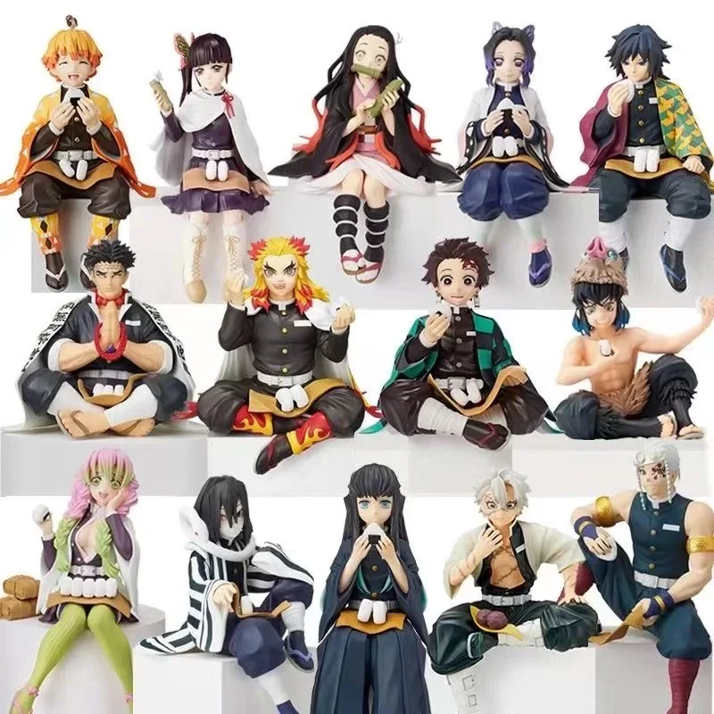 Anime Demon Slayer Action Figures Tanjirou Tomioka GiyuuZenitsu Kochou Nezuko Anime Figure Collect Kid Doll Toys for Children SS thumbnail 2