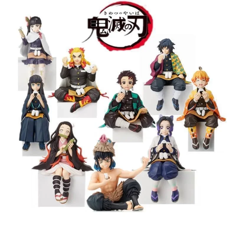 Anime Demon Slayer Action Figures Tanjirou Tomioka GiyuuZenitsu Kochou Nezuko Anime Figure Collect Kid Doll Toys for Children SS thumbnail 3