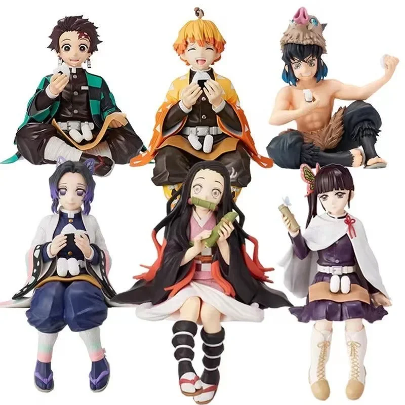 Anime Demon Slayer Action Figures Tanjirou Tomioka GiyuuZenitsu Kochou Nezuko Anime Figure Collect Kid Doll Toys for Children SS thumbnail 5