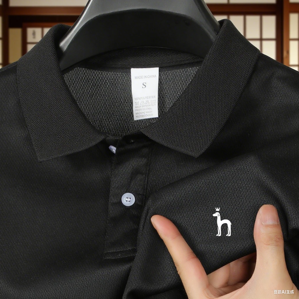 2026 Golf new short sleeved men's polo shirt, men's sports and leisure T-shirt, fashionable and simple solid color top thumbnail 5