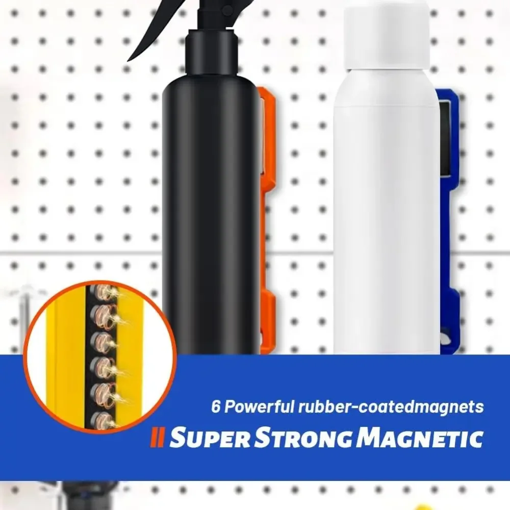 1Pc Magnetic 3D Spray Can Storage Rack Space Saving Organizer No Drill Wall Mount for Garage Kitchen Workshop Toolbox thumbnail 5