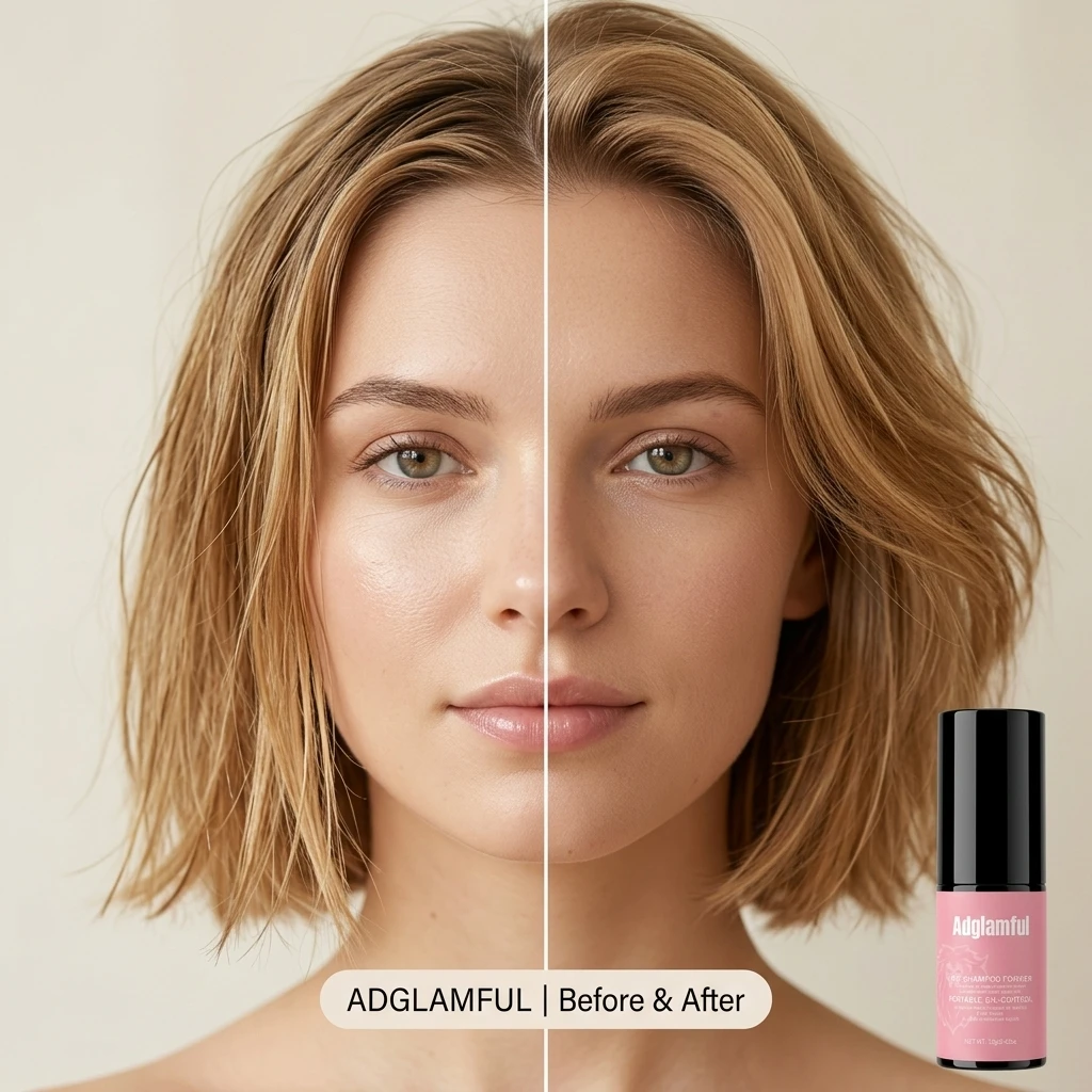 Adglamful 12g Dry Shampoo Powder Oil Control Breathable Lightweight Waterless Hair Powder Instant Refreshing Fluffy for Travel thumbnail 2