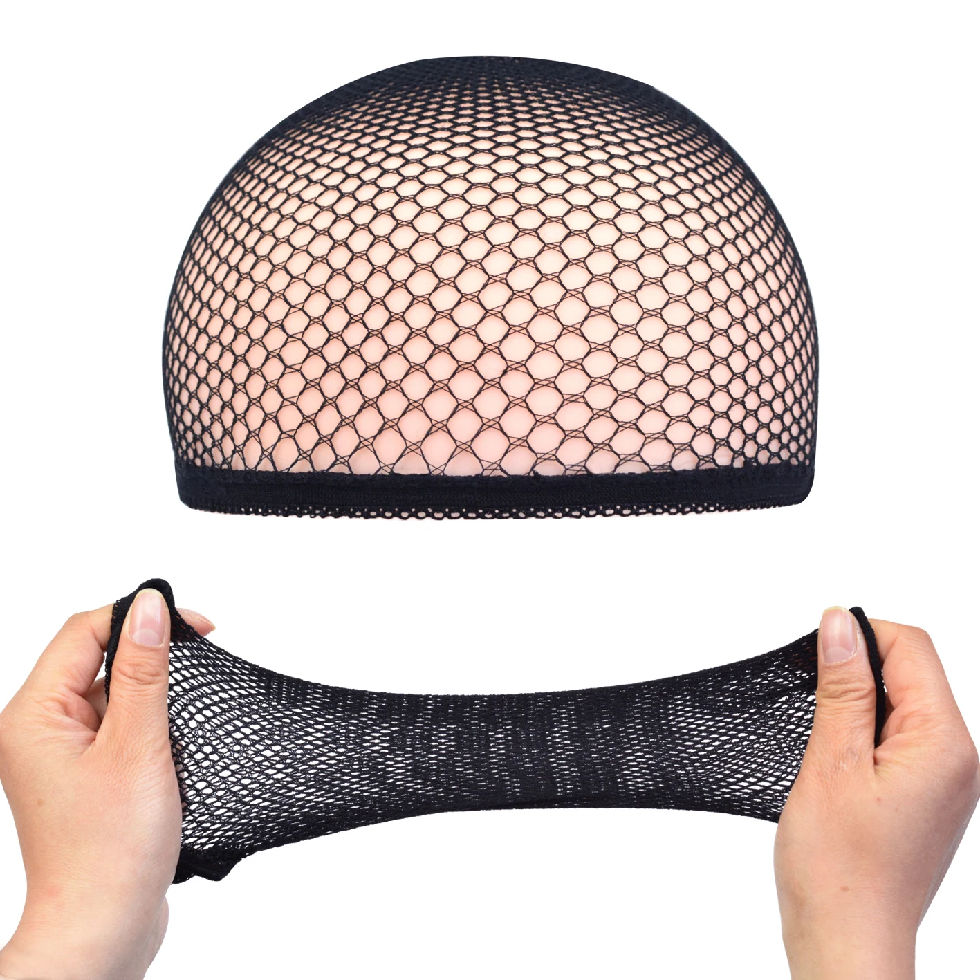 5Pcs Large Hole Fishnet Wig Cap Elastic Hairnets Weaving Wig Caps Hair Net Breathable Wig Liner Cap for Lace Front Wig thumbnail 5