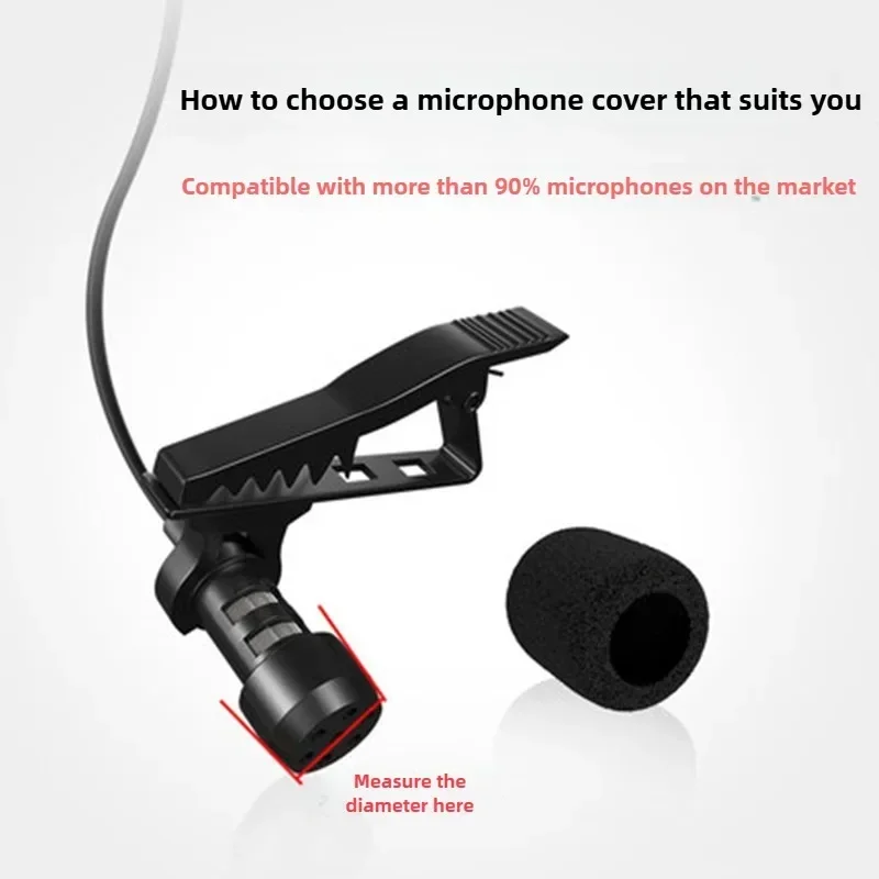 10PC Mic Sponge Covers - Universal For Lavalier/Mini Megaphone/Earphone Mics, Protective Cotton Sleeves Anti-Wind Noise。 thumbnail 4