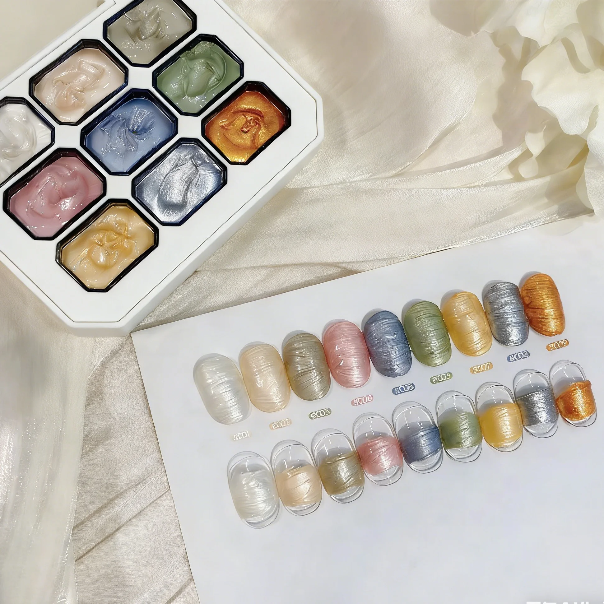 9-color solid nail polish pat gel painting gradient bright gel nail art creation decoration salon DIY summer popular thumbnail 5