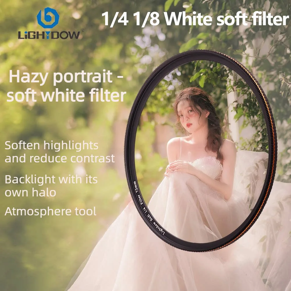 1/4 1/8 Soft White Diffusion Lens Filter 49mm 52mm 55mm 58mm 62mm 67mm 72mm 77mm 82mm for Camera Canon Nikon Sony Lens Filter