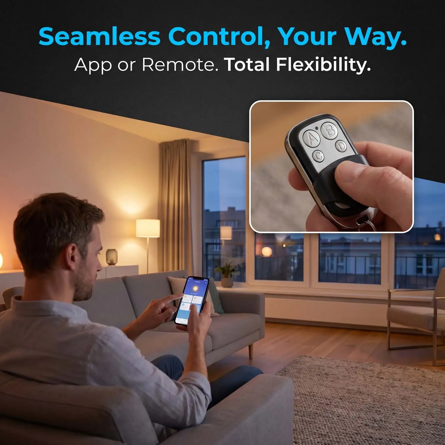 Mini WiFi Smart Switch with RF433 Remote, 16A Voice Control Alexa Google Home, Tuya APP, DIY Installation for Home Automation thumbnail 3