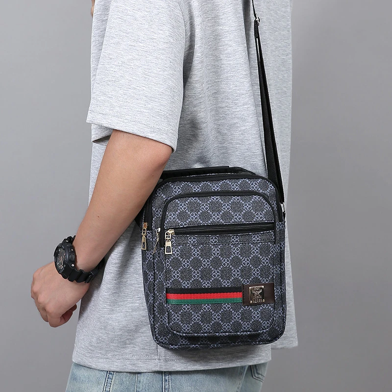 Crossbody Bag Men New Trendy Multi Layer Versatile Shoulder Handbag Casual Business Sling Messenger Bag for Daily Use and Travel thumbnail 2