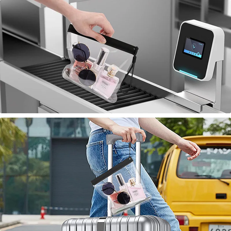 2/4Pcs Airport Security Liquids Bags Transparent Toilet Bag EVA Leakproof Cosmetic Bag Travel Toiletry Bags Set Storage Bag thumbnail 2