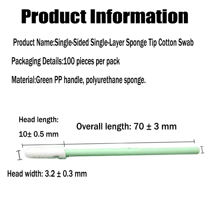 100Pcs Small Round head Tips Cloth Head Cleaning Swab Lint Dust Free Sticks for PCB Board Electronics Small Area Camera Optica thumbnail 4