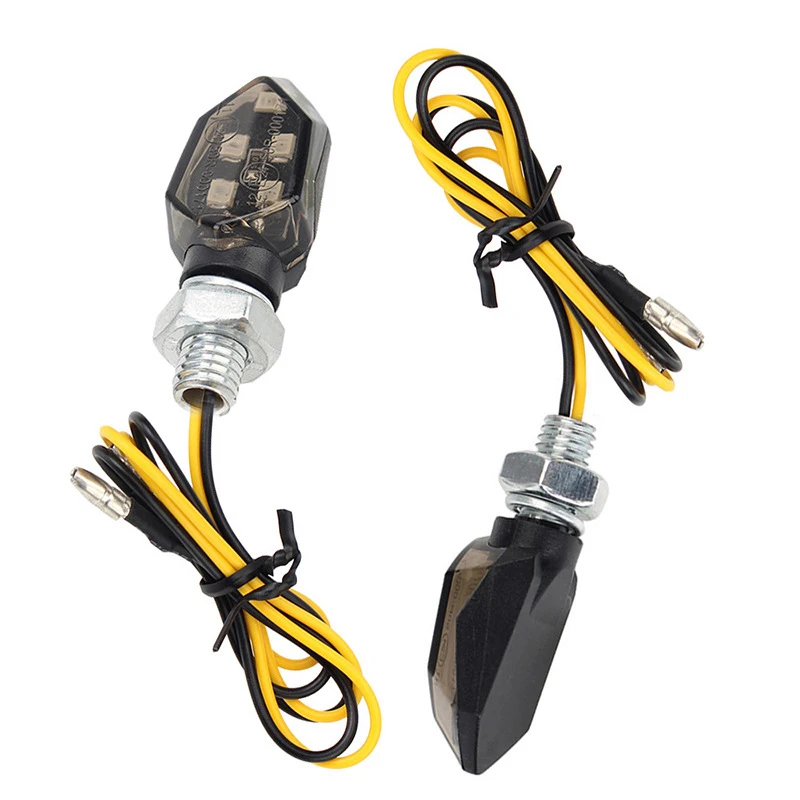 2/8PCS Universal 12V 5 LED Turn Signal Light Super Bright Motorcycle Mini Smoke Led Motorbike Lampe Amber Blinker Indicators Two thumbnail 3