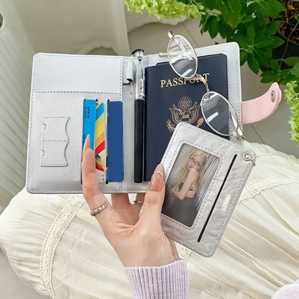 Card Holder PU Passport Bag Cute Puppy Passport Cover Travel Wallet Multifunctional Purse Card Storage Bag Travel Accessories thumbnail 2