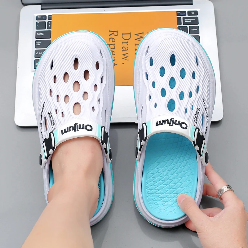 Summer Men's Beach Clogs Outdoor Sandals Comfortable Slippers EVA Slides For Men Casual Garden Shoes Male Women Beach Slippers thumbnail 5