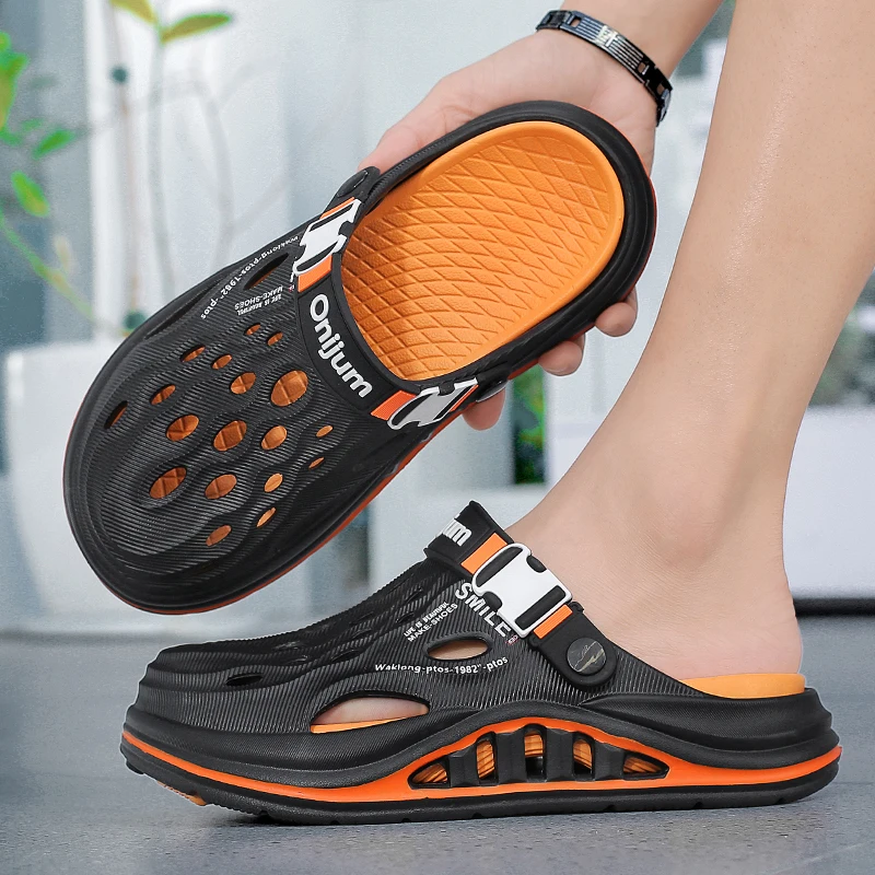 Summer Men's Beach Clogs Outdoor Sandals Comfortable Slippers EVA Slides For Men Casual Garden Shoes Male Women Beach Slippers thumbnail 4