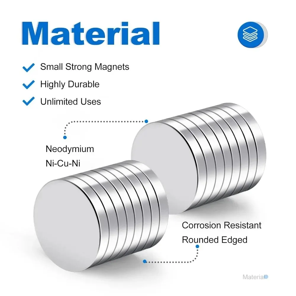 MAGFIX Super Strong Round Neodymium Disc Magnets Strong Permanent Circular Magnet Multi Size for DIY Industrial Craft Magnetic