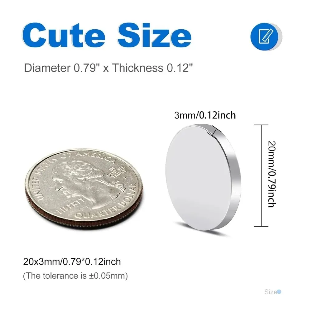 MAGFIX Super Strong Round Neodymium Disc Magnets Strong Permanent Circular Magnet Multi Size for DIY Industrial Craft Magnetic thumbnail 2