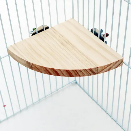Bird Platform Stand Rack Fan-shaped Perch for Parrot Parakeet Hamster Cage Resting Jumping Platform Toy Bird Cage Accessories