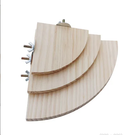 Bird Platform Stand Rack Fan-shaped Perch for Parrot Parakeet Hamster Cage Resting Jumping Platform Toy Bird Cage Accessories thumbnail 3