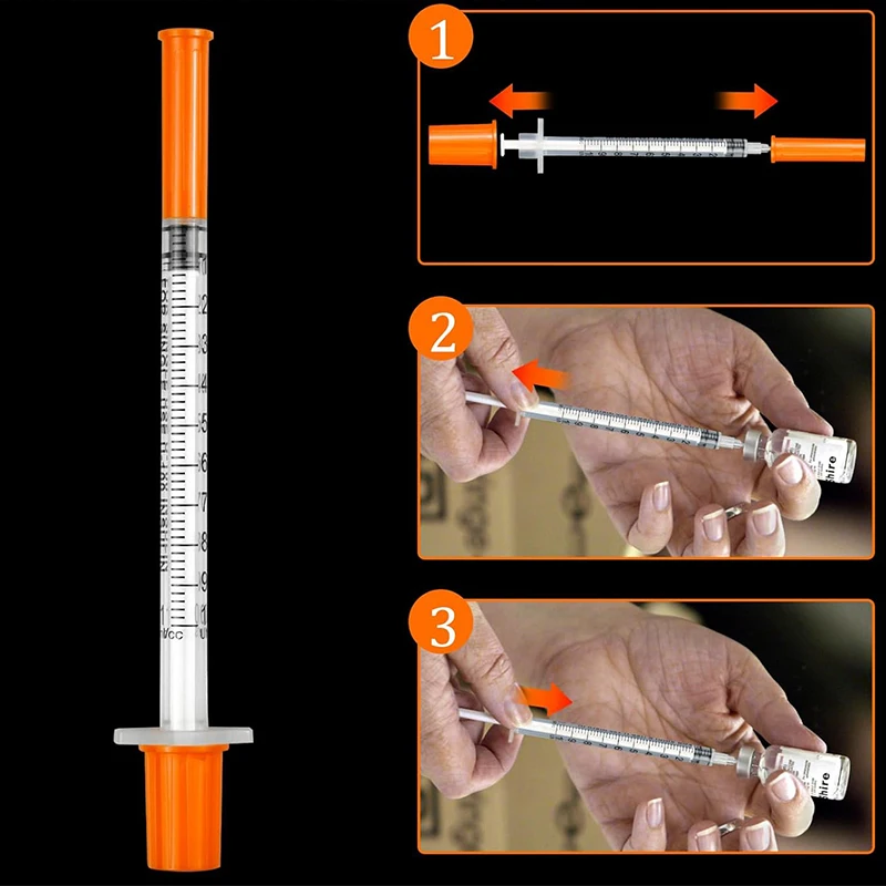 45-Pack of 0.5/1ml Disposable Veterinary Syringes with Needles for Pets and Farm Animals thumbnail 5