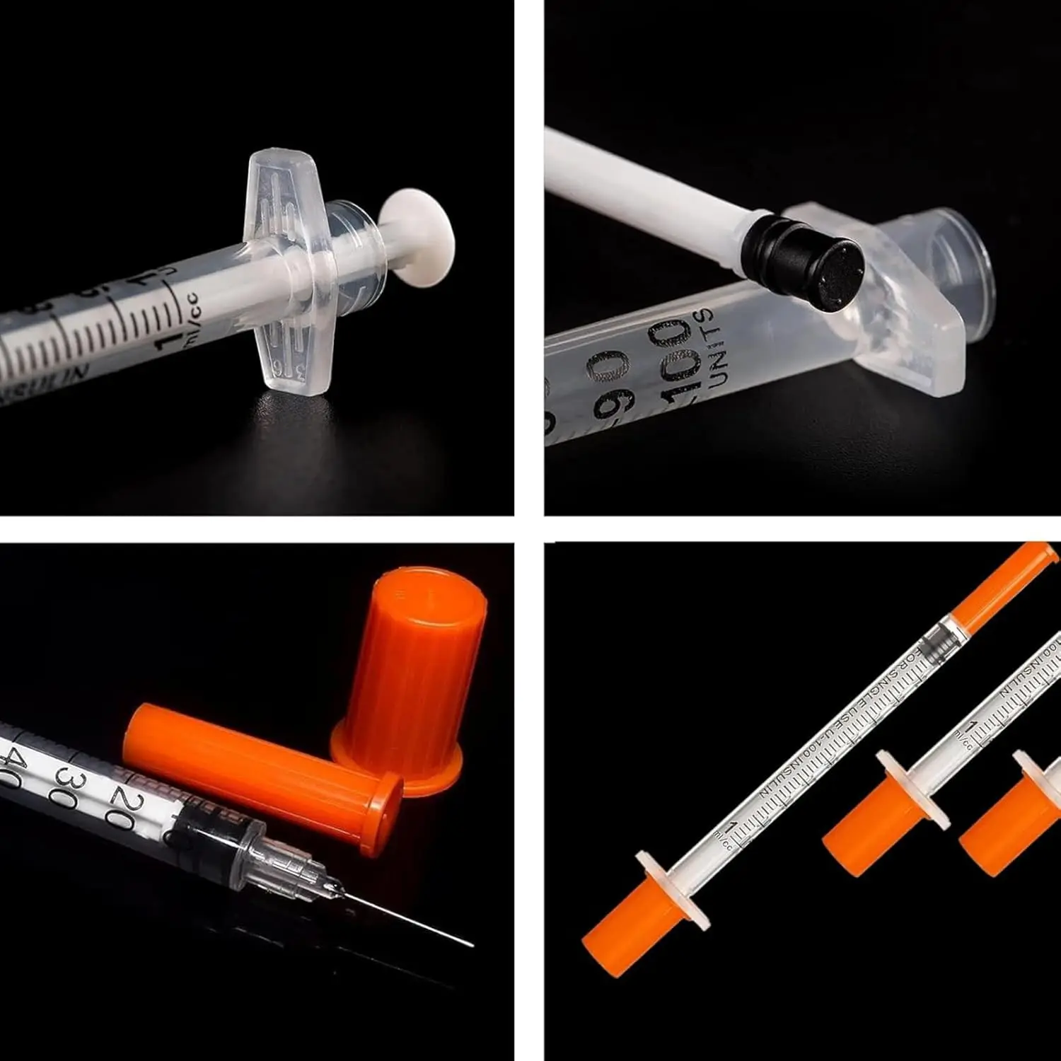 45-Pack of 0.5/1ml Disposable Veterinary Syringes with Needles for Pets and Farm Animals thumbnail 2