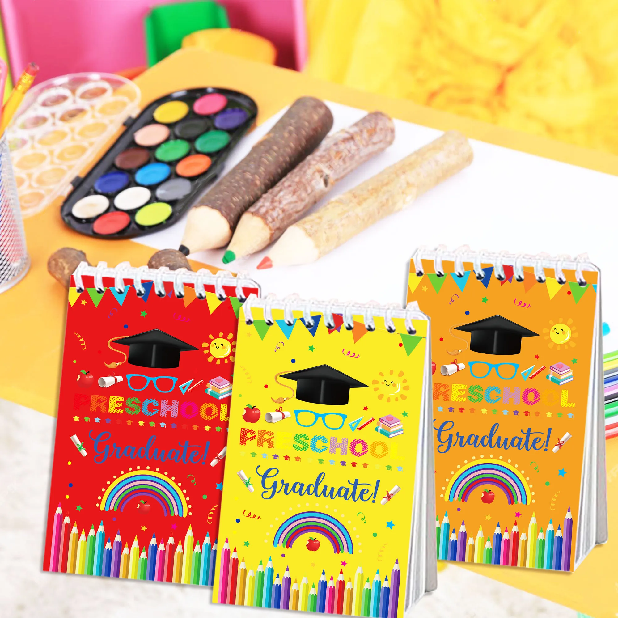 8/16/24pcs Graduation Season Vertical Spiral Pocket Notebooks,Coil Booklet Notepads For Office Stationery School Diaries thumbnail 5