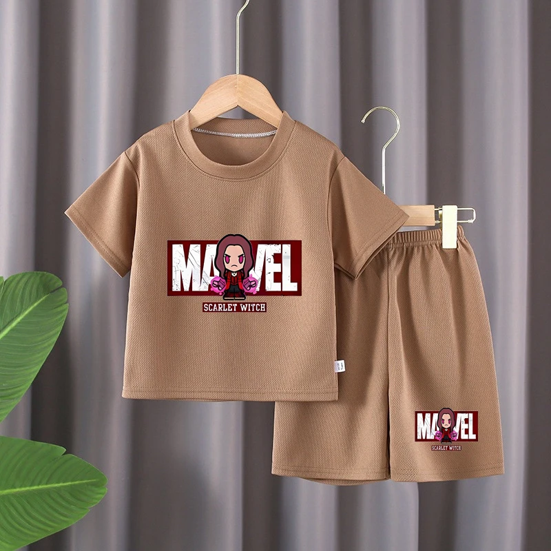 Summer 2-Piece Set Kids Clothes Boys & Girls Teenage Boy Printed Tracksuit Casual Outfit with Top And Shorts for Children thumbnail 2