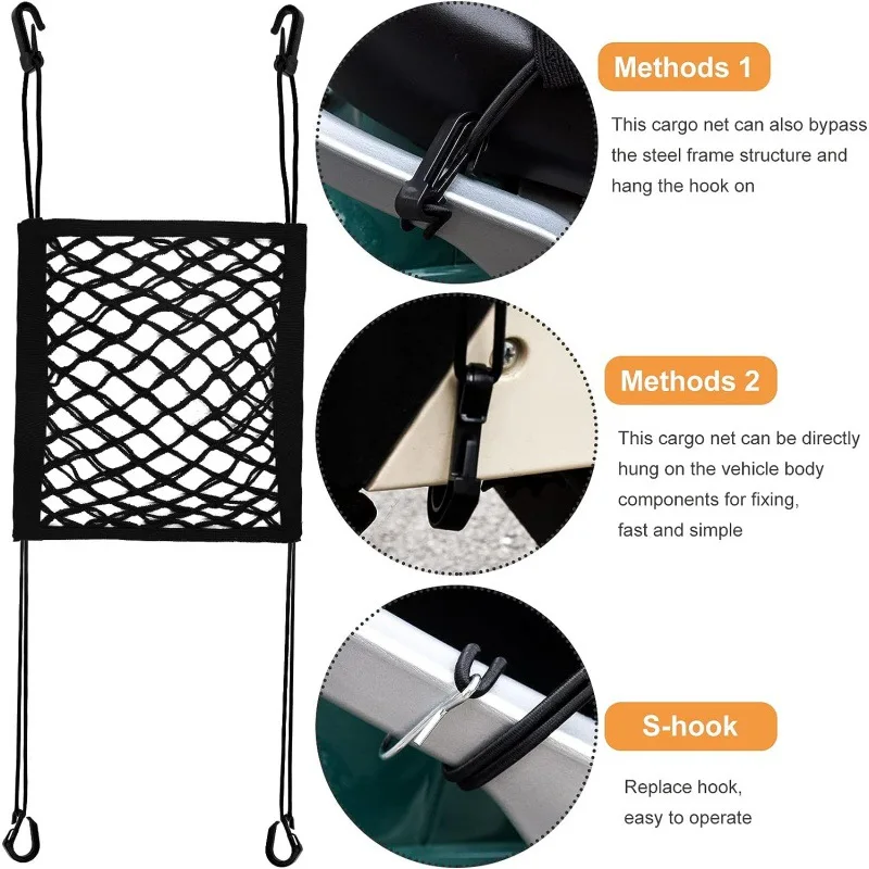 1 Piece Motorcycle, Electric Bicycle Luggage Net, Helmet, Miscellaneous Items, Mesh Bag, Strap, Elastic Mesh Bag, Helmet Net thumbnail 5
