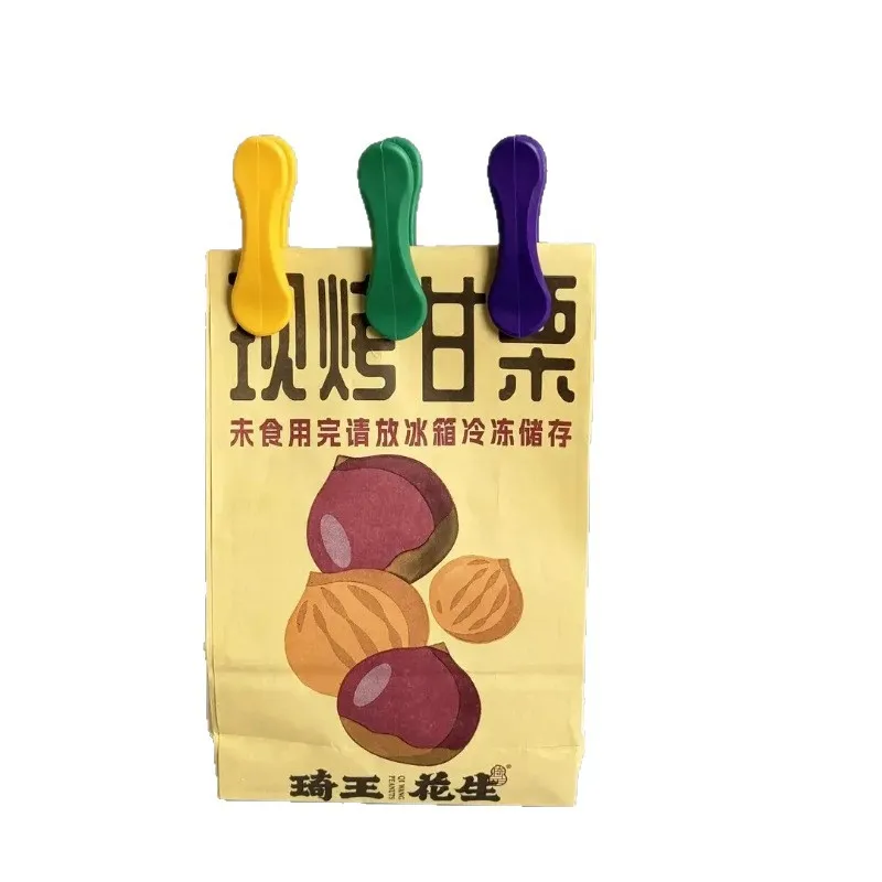 8Pcs Rainbow Bag Clip，Folder, Multi-purpose Reusable Sealing Clips, Suitable for Kitchen Office, Paper, School Stationery thumbnail 3