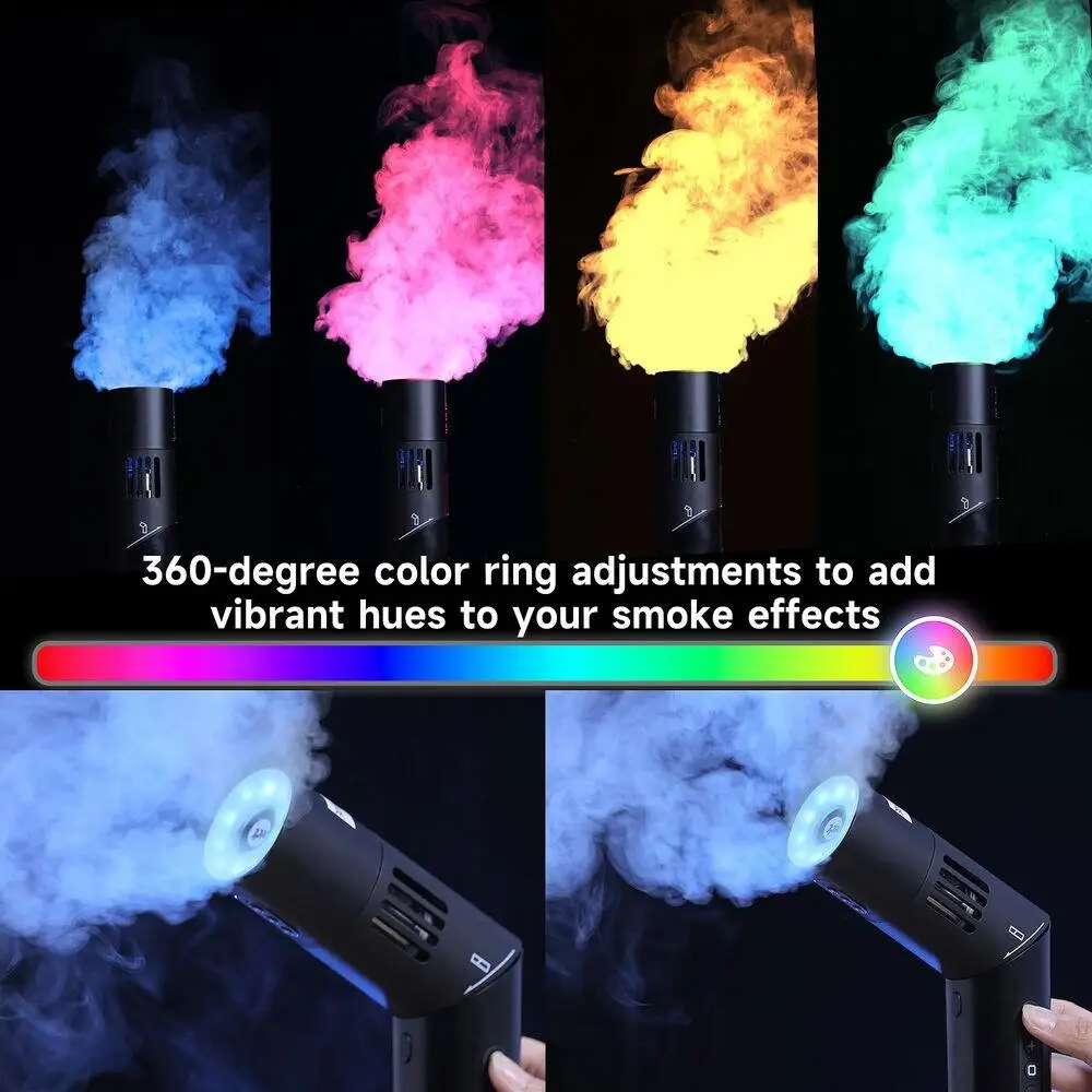 Colbor CF-5 CF5 Smoke Machine Handheld Portable Fog Machine with RGB Full Color Light for Stage Video Vlog Effects Photography thumbnail 2