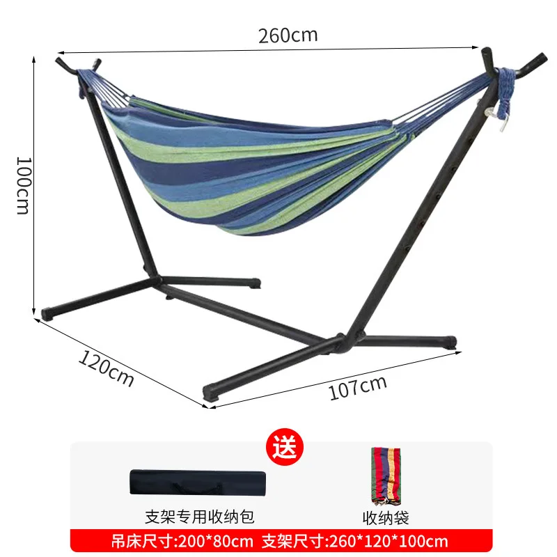 Garden Hammock With Stand 2 Person Heavy Duty 204kg Portable Bohemian Swing Bed Metal Frame For Outdoor Patio Balcony thumbnail 5