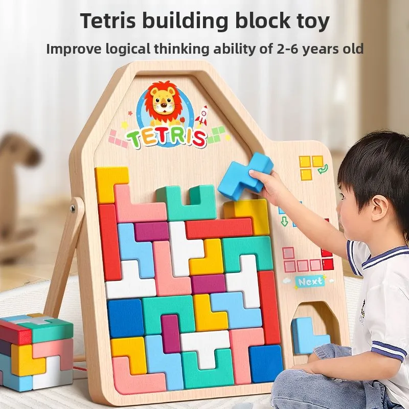 Tetris Building Blocks Parent-child 3 To 6 Years Old To Develop Brain Thinking Training Children Early Education Puzzle Puzzle thumbnail 4