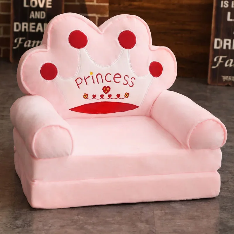 Sofas Children Sofa Cute Cartoon Lazy Folding Small Sofa Bed Girl Princess Baby Toddler Dual-purpose Child Seat  Sofas Princess thumbnail 2