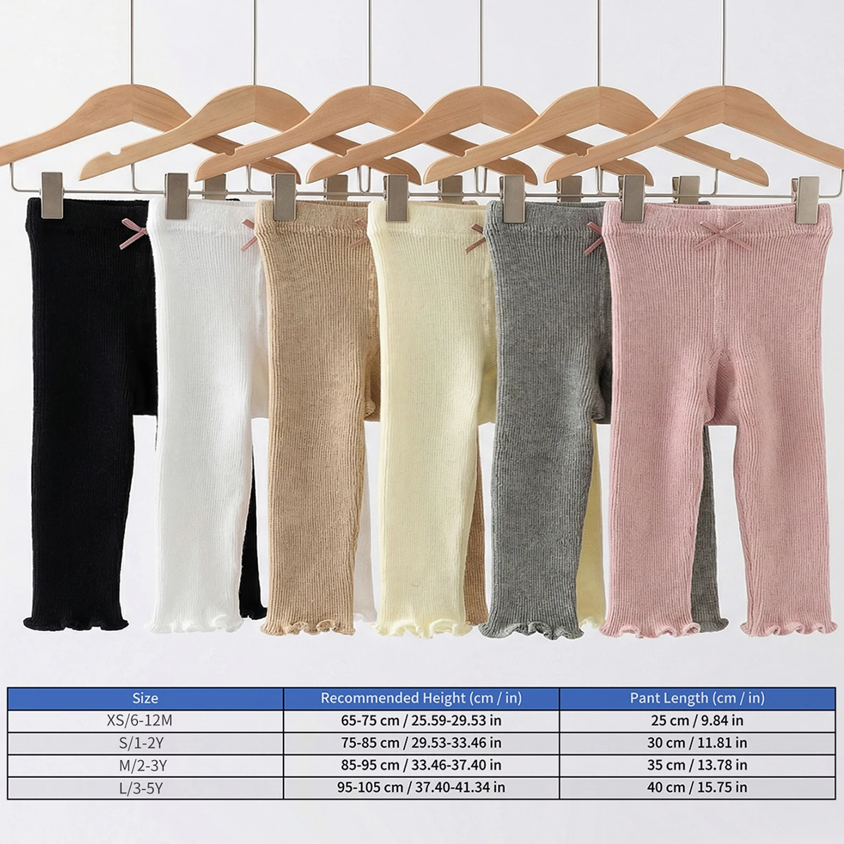 3 PCS  kids tights Baby shorts, baby girl leggings, thin style for summer, lightweight and comfortable, simple and versatile. thumbnail 6