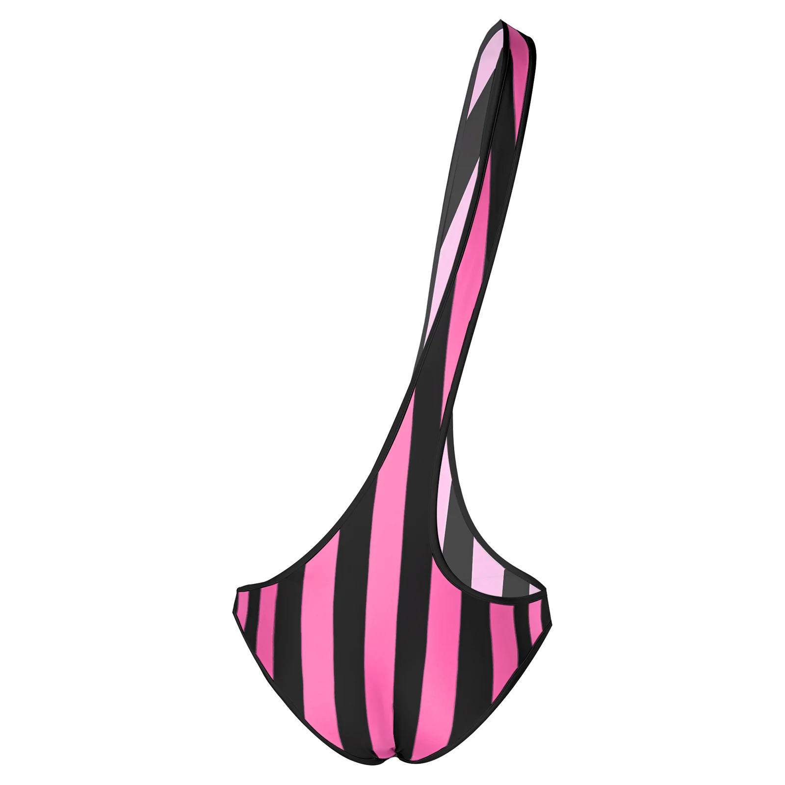 Mens Swimsuit Striped One Shoulder Swimwear Thongs Beach Swimming Pool Bathing Suit Quick-dry Mankini One Piece Bathing Suit thumbnail 2