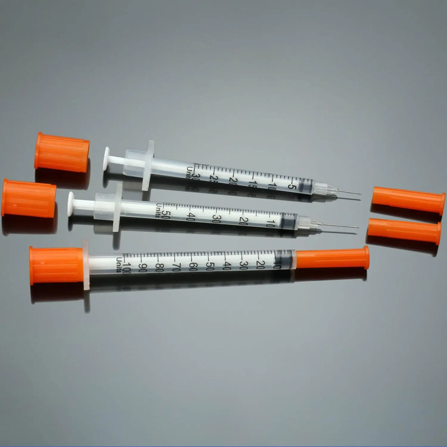50-pack of 0.5ml disposable plastic veterinary syringes with needles, suitable for pets and farm animals; manual-action syringes thumbnail 6
